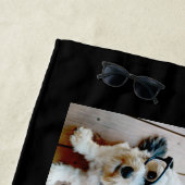 9 Minimalistisch fotocollage - zwart en wit raster Strandlaken (In situ)