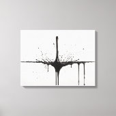 9. Monochrome beweging zwart & wit splash art Canvas Afdruk (Voorkant)