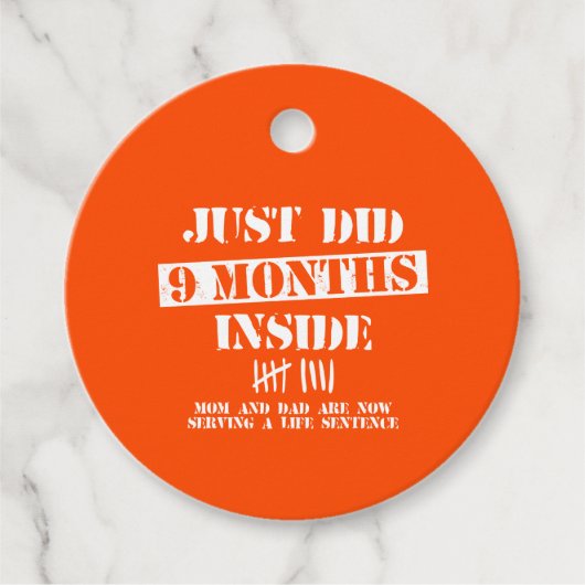 9 Months Inside Bedankjes Labels (Voorkant)