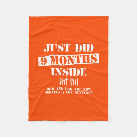 9 Months Inside Fleece Deken (Voorkant)