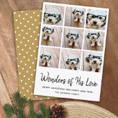 9 Multi Photo Kerstmis - Wonders of Zijne Liefde Feestdagenkaart