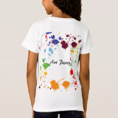 9 Naam Kunstschilderende Partij Verkleurde Splashe T-shirt (Achterkant)