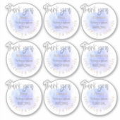 9 Namen Bedankt Bericht Bruidsfeest Individueel Sticker (Voorkant)