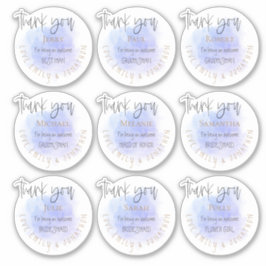 9 Namen Bedankt Bericht Bruidsfeest Individueel Sticker