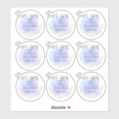 9 Namen Bedankt Bericht Bruidsfeest Individueel Sticker (Vel)