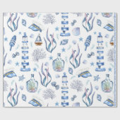 #9 Nautische Haven inpakpapier "Grote Maat" (Vlak)