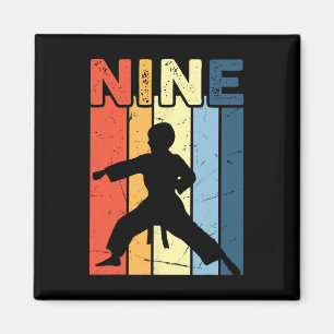 9 Nine Karate Lover 9e verjaardag 9 jaar oude Mart Magneet