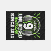 9 Ontgrendeld Geweldige 2012 Video Game 9th Birthd Fleece Deken (Voorkant (Horizontaal))