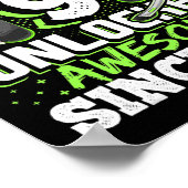 9 Ontgrendeld Geweldige 2012 Video Game 9th Birthd Poster (Hoek)