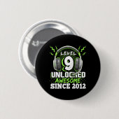 9 Ontgrendeld Geweldige 2012 Video Game 9th Birthd Ronde Button 5,7 Cm (Voorkant /achterkant)