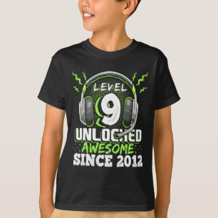 9 Ontgrendeld Geweldige 2012 Video Game 9th Birthd T-shirt