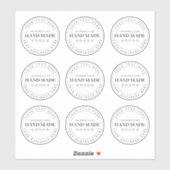 9 op maat gemaakte transparante stickers voor klei (Vel)