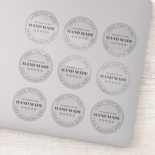 9 op maat gemaakte transparante stickers voor klei (Detail)