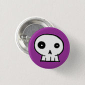 9-Paars schedel Ronde Button 3,2 Cm (Voorkant /achterkant)