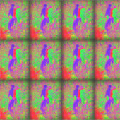 9 paarse bruine hippie mermaid sticker (Voorkant)