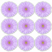 9 Paarse Gerber Daisy Flower Kiss-Cut Stickers (Voorkant)