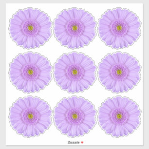 9 paarse Gerber-margrietbloem kiss-cut stickers