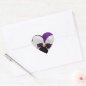 9 Paarse witte geschilderde panty Hart Sticker (Envelop)