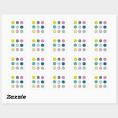 9-Pack stickers Pastel Roze Blauw Groen 90's (Vel)