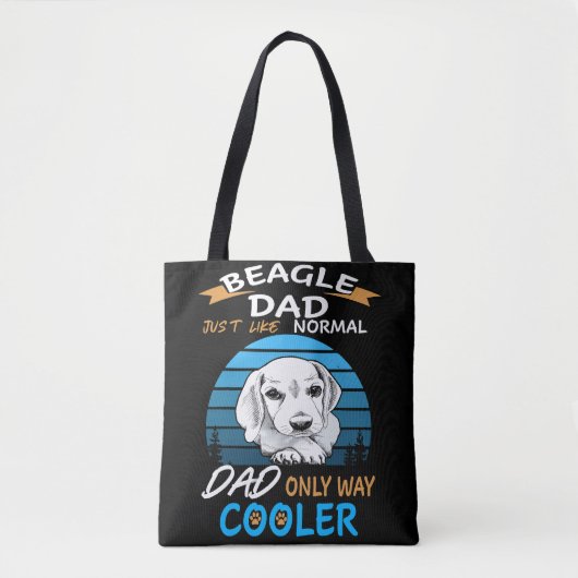 9 Papa Beagle Pa Cooler Tote Bag (Voorkant)