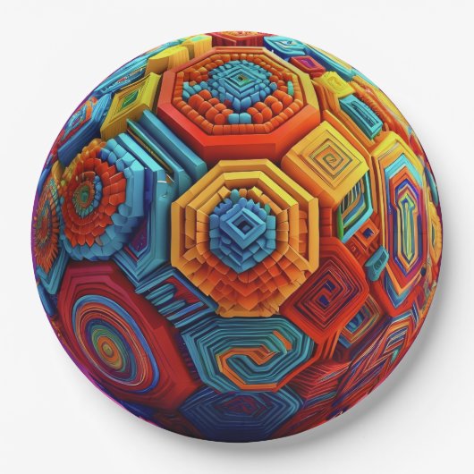 9" Papieren Bord Rond (Voorkant)