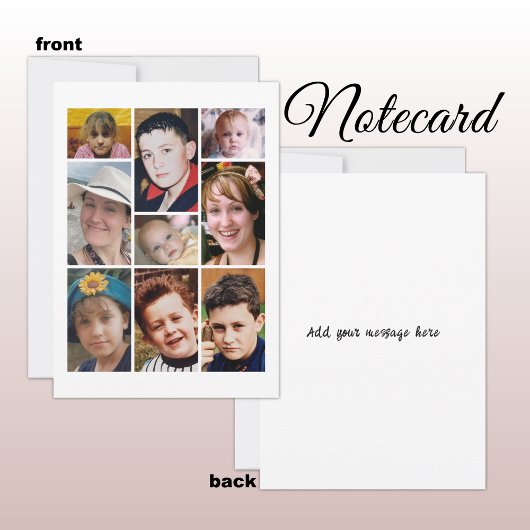 9 photo add message white bedankkaart