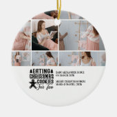 9 Photo Christmas Cookies for 2 Pregnancy  Keramisch Ornament (Voorkant)
