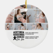 9 Photo Christmas Cookies for 2 Pregnancy  Keramisch Ornament (Achterkant)