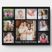 9 Photo Collage Family Is Everything Quote Black Fotoplaat (Voorkant)