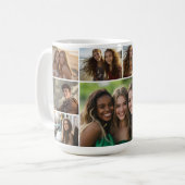 9 Photo Collage Gallery Grid -- Wit Koffiemok (Voorkant links)