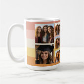 9 Photo Collage Minimalist - Gouden Koraal Strepen Koffiemok (Links)