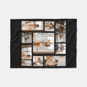 9 Photo Collage Template Fleece Deken (Voorkant (Horizontaal))