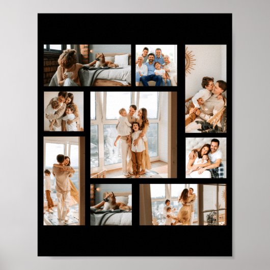 9 Photo Collage Template  Poster (Voorkant)