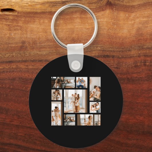 9 Photo Collage Template  Sleutelhanger (Voorkant)