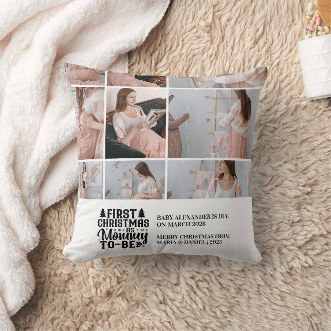 9 Photo Mommy to be Christmas Pregnancy  Kussen (Deken)