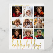 9 Photo Offset - Prettige feestdagen - zwart en go (Voorkant)