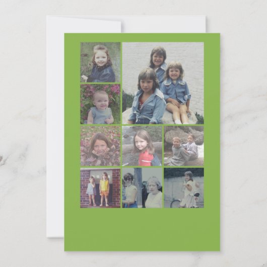 9 Photo Whimsical Calligraphy kerst HNY Feestdagenkaart (Achterkant)