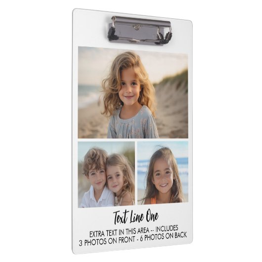 9 Photos - 3 Front, 6 Back - Black Text on White Klembord (Rechts)