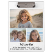 9 Photos - 3 Front, 6 Back - Black Text on White Klembord (Voorkant)