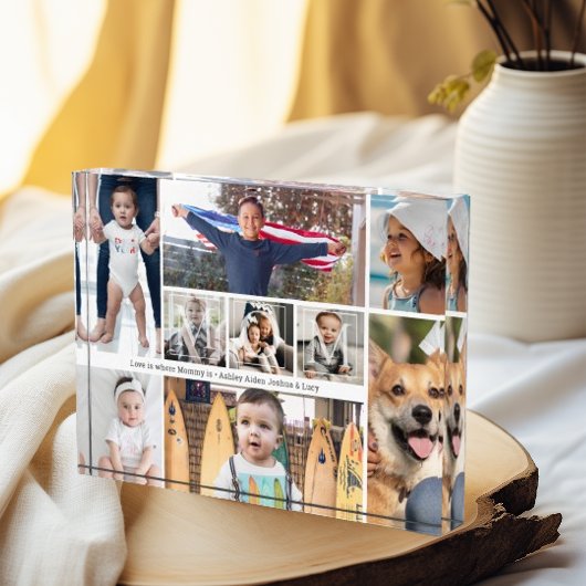 9 Pic Collage Love You Mam Kindernamen Fotoblokken