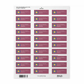 9-punts lotusbloem etiket (Full Sheet)