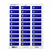 9-punts lotusbloem etiket (Full Sheet)