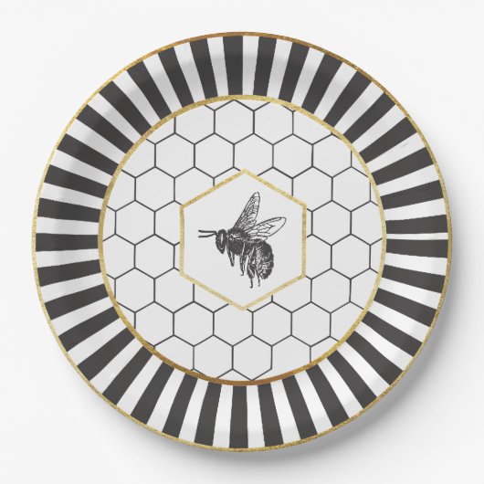 9" Queen Bee Dinner Bord (Voorkant)