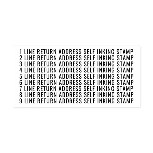 9 regels retouradres aangepast rubberstempel (Afrduk)