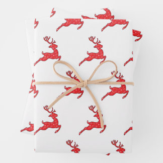 9 rendieren inpakpapier vel