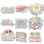 9 Retro Tropical Summer Beach Neon Sticker (Voorkant)