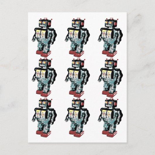 9 Robots Briefkaart (Voorkant)