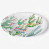 9"Rond Document Bord Boho Llama Bohemian Cacti Des (Gekanteld)