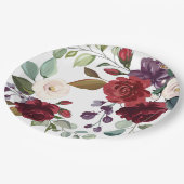 9"Rond Document Bord Witte Roses Goud Geometrisch (Gekanteld)