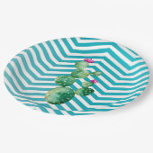 9" Rond Papier Bord Boho Cacti Cactus Succulent B (Gekanteld)